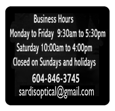Business hours, phone, and email