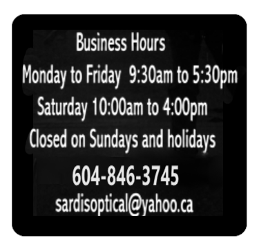 Business hours, phone, and email